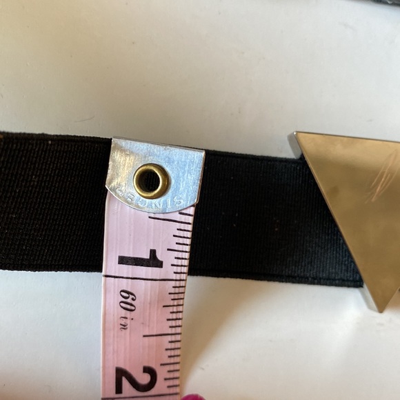 Iceberg Belt In Elastic Leather Trim and Gold Hardware Buckle with Logo - 70 / S - Picture 9 of 10